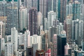 scenic colorful Cityscape, china, Hong Kong
