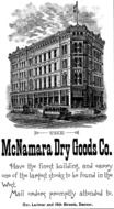 McNamara Dry Goods Co. advertising post