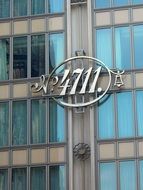 logo of the perfume company on the facade number 4711