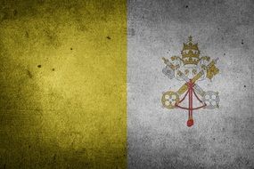 grunge Flag of Vatican City