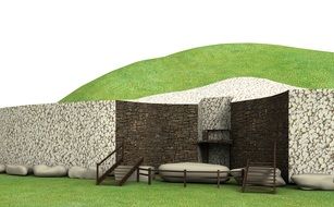 Newgrange World Heritage site, detail, Ireland