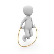 clipart of jumping rope as an active sport