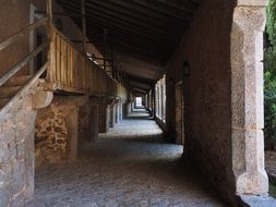 Passage in santuari de lluc, spain, mallorca