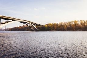 river bridge in autumn