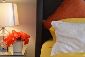 Lamp near the bed
