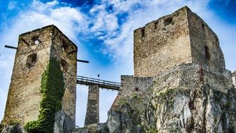 stone medieval castle in Hungary