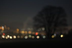 Bokeh photo at night