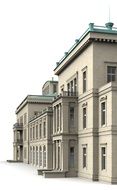villa on a white background as an illustration