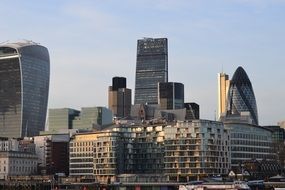 buildings on the horizon in london