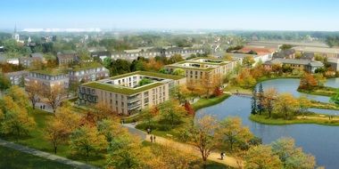 suburban Settlement at autumn, Rendering