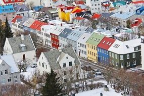 Top View of icelandic houses