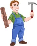 carpenter with hammer as an illustration