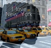 traditional yellow taxis in new york