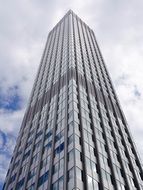 Frankfurt skyscraper in the clouds