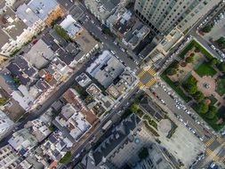 city roofs top view