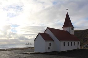 house of worship on the beach in Iceland