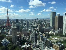 view of Tokyo city in Japan