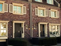 facade of a symmetrical building