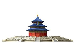 temple on a white background