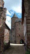 The Bertradaburg is a ruined hill castle on a rock