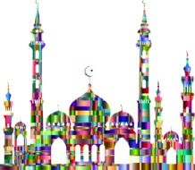 colorful prismatic mosque