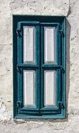 closed Wooden Window of Old House, cyprus, lefkara