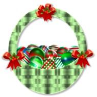 graphic image of a bright christmas basket