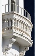 White balcony of the old building