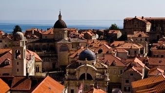 roofs of old houses in dubrovnik