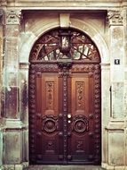 front door as a facade decoration