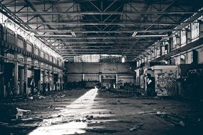 Lost Factory Locations monochrom foto