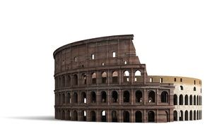 colosseum on a white background