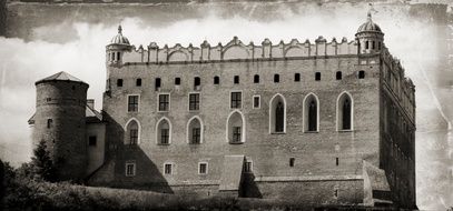 black and white photo of the castle of the museum