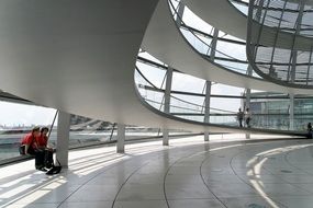 Inside of Reichstag building in Berlin