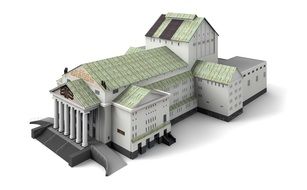 3 d model of a historic building in Duisburg