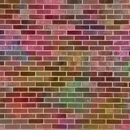 color paint on a brick wall