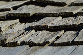 old wooden roof close-up