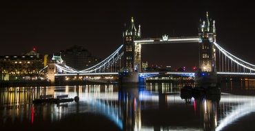 beautiful night illumination of the London bridge