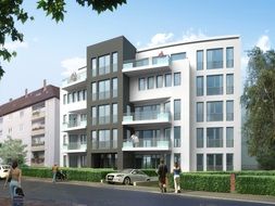 3d visualization of an apartment house