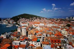 Landscape with Croatia rooftops