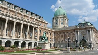 facade of Buda Castle, hungary, budapest