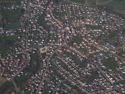 Aerial view of the city