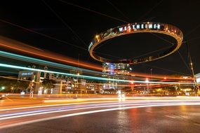 night traffic near Houston Galleria