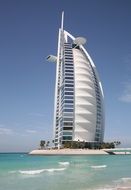 Burj Al Arab hotel at sea, uae, Dubai