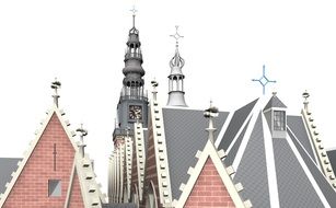 roof of the church in Amsterdam