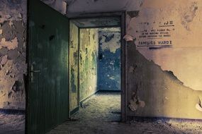 front door of an old hospital