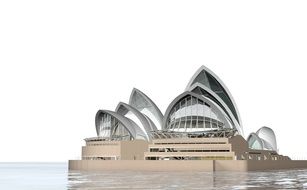 Opera House in Sydney on the water