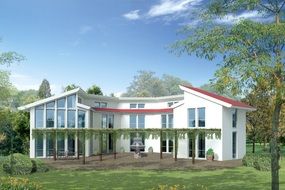 3d single-family house model