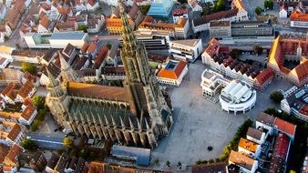 aerial view of Ulm Cathedral