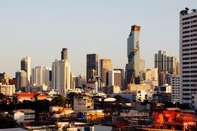 skyscrapers in the modern city